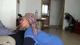 A Muslim maid is disturbed when this babe sees his huge dark German schlong