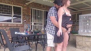 Neighbors wife external upskirt fuck during the time that this guy is at play