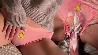 Ops stepbro your jock only slipped in... Perverted Muff rubbing and Creamy Fuck
