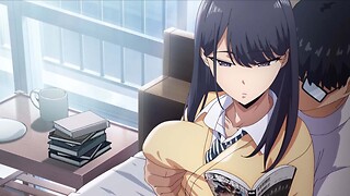 Otaku eating his Academy mate to read manga.