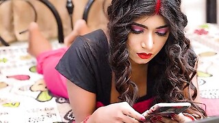 DESI Immodest BHABI Wishes Vast 10-Pounder OF HER Notebook SERVICE Young